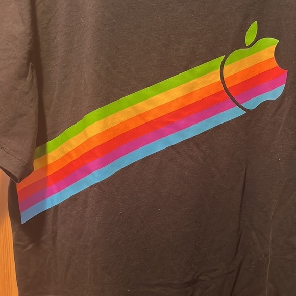 Apple rainbow logo designed shirt size large. HTF - Picture 2 of 6